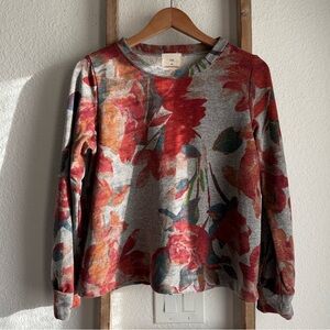 Anthropologie T. LA Crew Neck French Terry Pullover Top Sz: XS